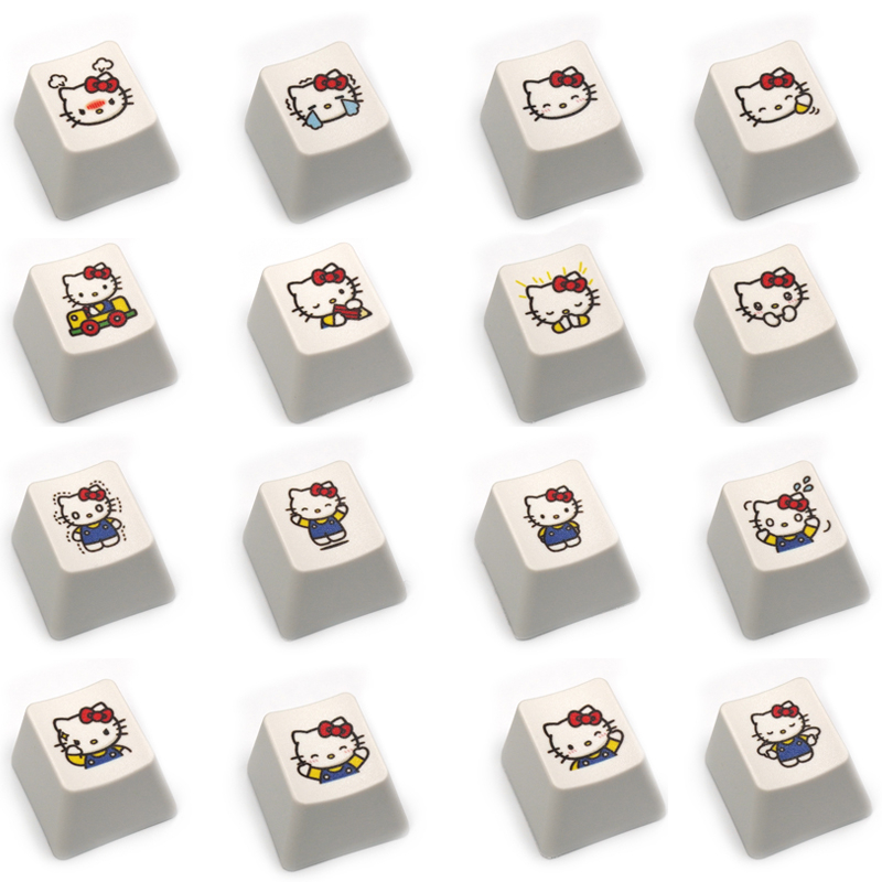 SANRIO Bộ 4 Nút Bàn Phím OEM R4 PBT In Hình Hello Kitty Dễ Thương