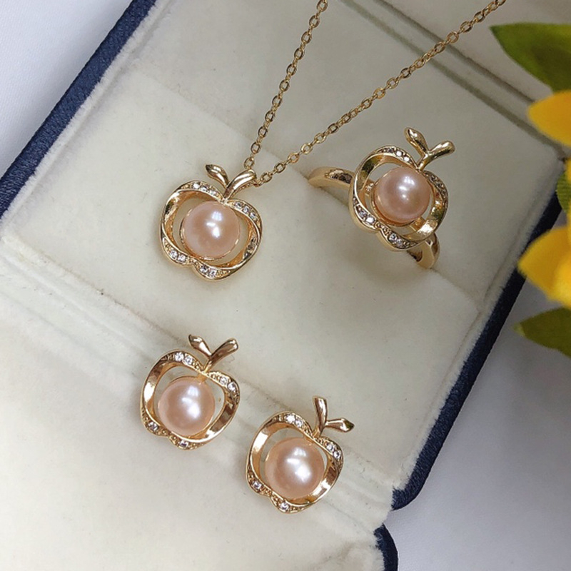 Bộ Trang Sức Ngọc Trai Tự Nhiên Thời Trang Dành Cho Nữ