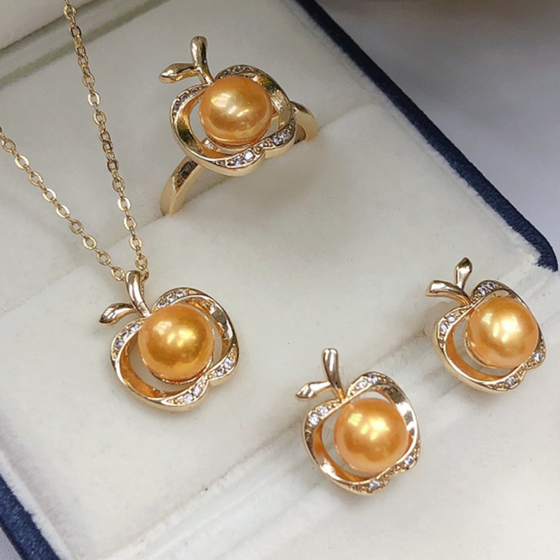 Bộ Trang Sức Ngọc Trai Tự Nhiên Thời Trang Dành Cho Nữ