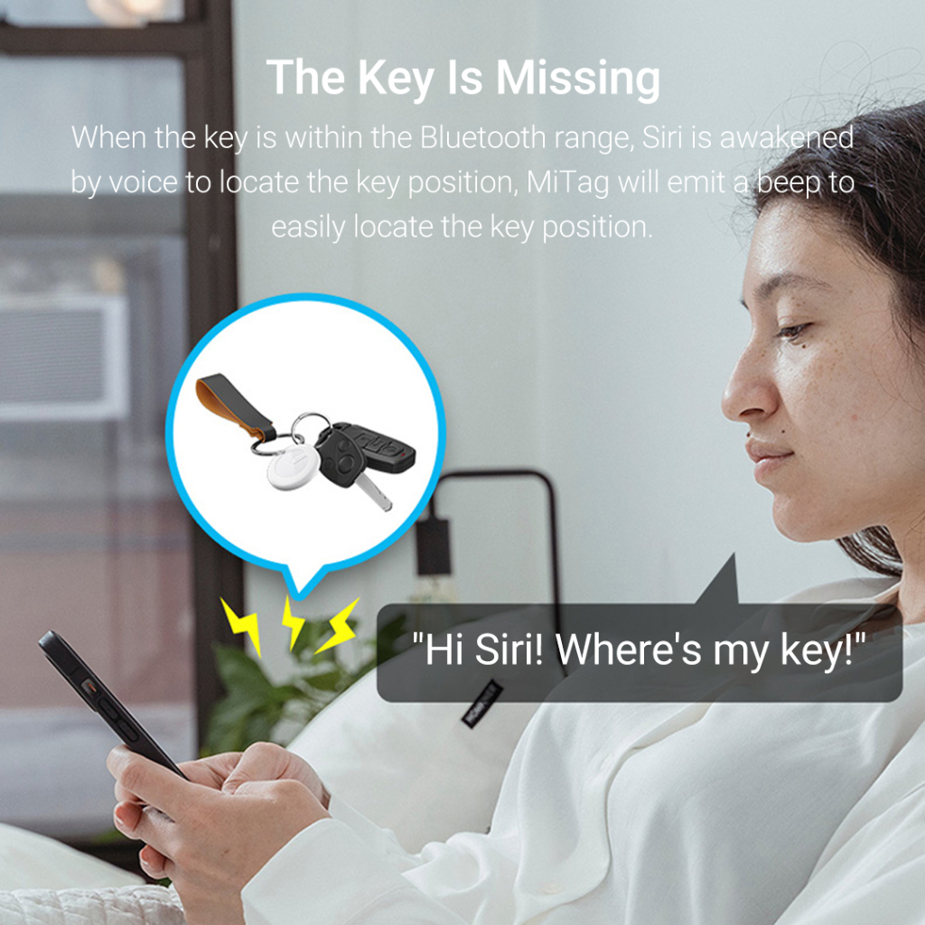 Mitag Thiết Bị Theo Dõi bluetooth Lừa Và Máy Gọi Cho Chìa Khóa / Túi / Hơn Tới 120m Chống Thấm Nước