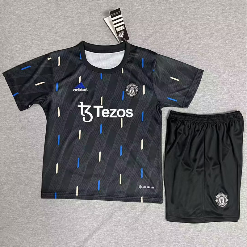Bộ Quần Áo Đá Banh Màu Đen Số 2023 / 24 Manchester United Size 16-28