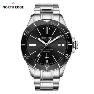 NORTH EDGE ANCHOR Đồng hồ cơ nam bằng thép không gỉ Sapphire Mirror 316L chống nước 100M 1.65 Inch