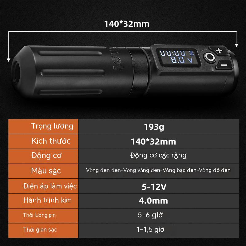 Máy Xăm Hình Cầm Tay Không Dây XNET Plus 2400mah Sạc Được Tiện Dụng