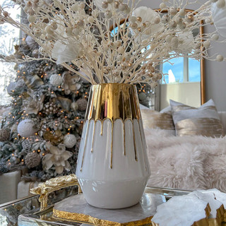[Bình hoa để bàn Bình hoa Trang trí Bình bóng Châu Âu