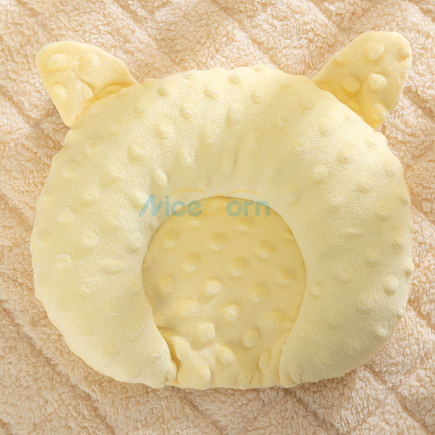 Gối Ngủ Chống Lăn Thoáng Khí Mềm Mại Dễ Thương Cho Bé Sơ Sinh