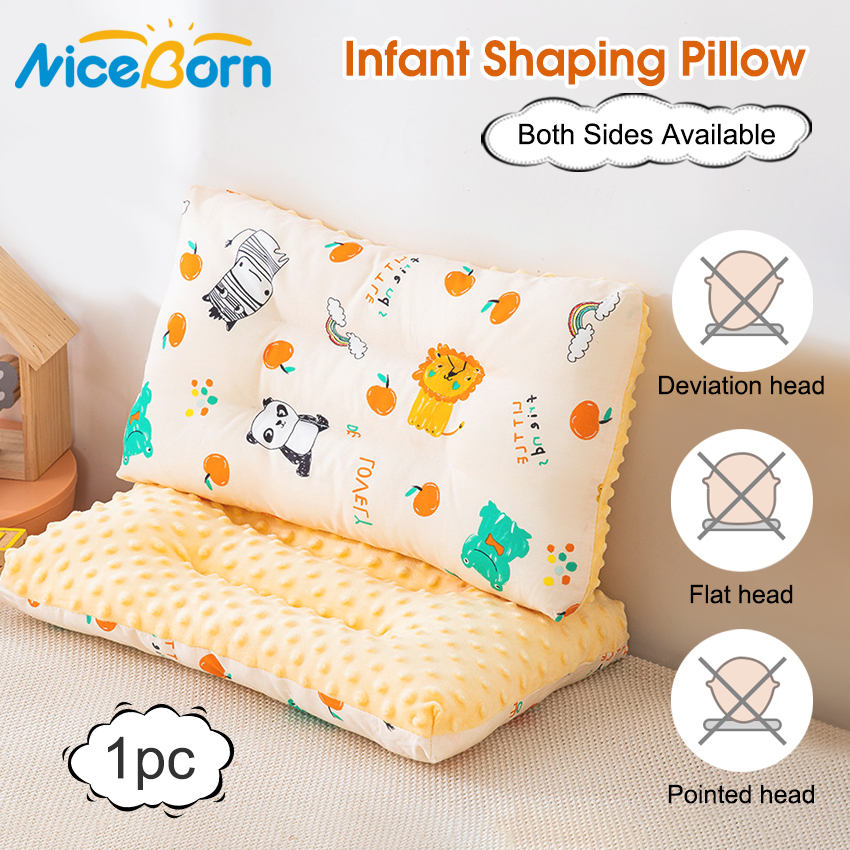 Niceborn Gối Ngủ Cotton Nguyên Chất Hình Chữ Nhật Mềm Mại Thoáng Khí Dành Cho Trẻ Sơ Sinh
