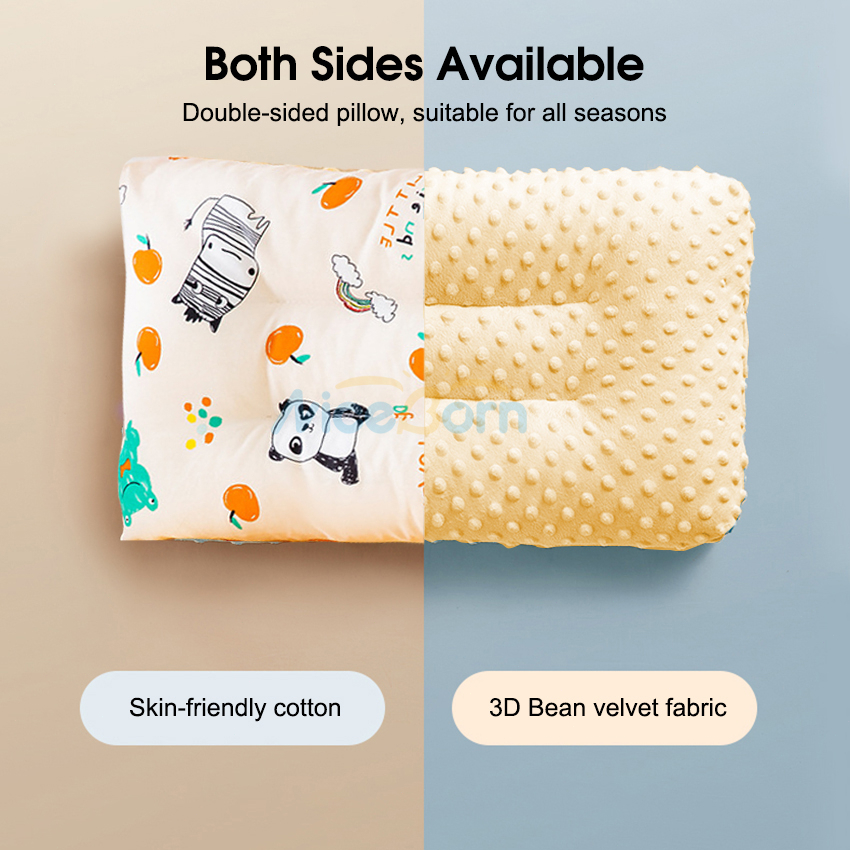 Niceborn Gối Ngủ Cotton Nguyên Chất Hình Chữ Nhật Mềm Mại Thoáng Khí Dành Cho Trẻ Sơ Sinh