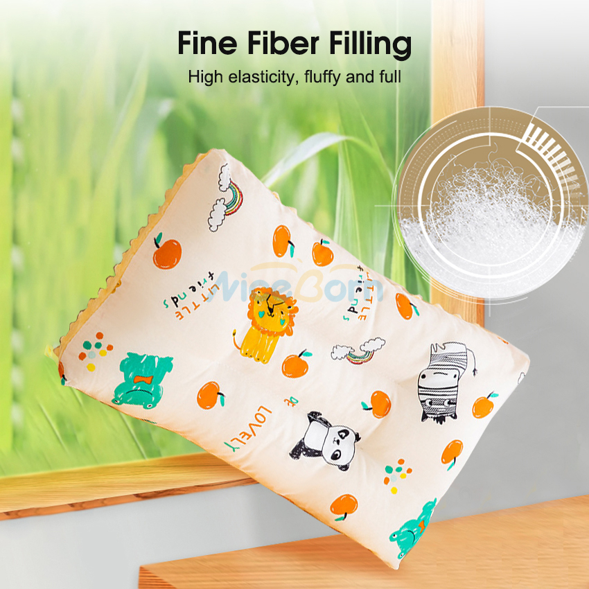 Niceborn Gối Ngủ Cotton Nguyên Chất Hình Chữ Nhật Mềm Mại Thoáng Khí Dành Cho Trẻ Sơ Sinh