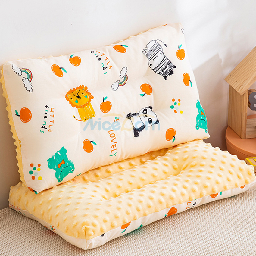 Niceborn Gối Ngủ Cotton Nguyên Chất Hình Chữ Nhật Mềm Mại Thoáng Khí Dành Cho Trẻ Sơ Sinh