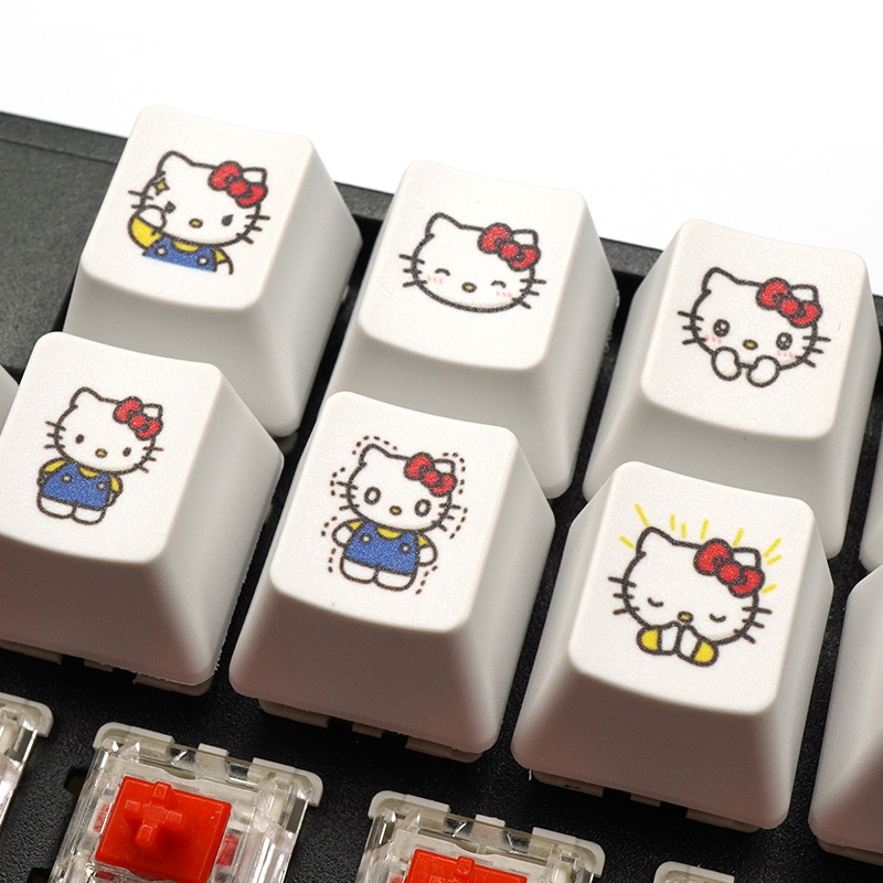 SANRIO Set 4 Nút Bàn Phím Cơ OEM R4 Hình Hello Kitty Dễ Thương