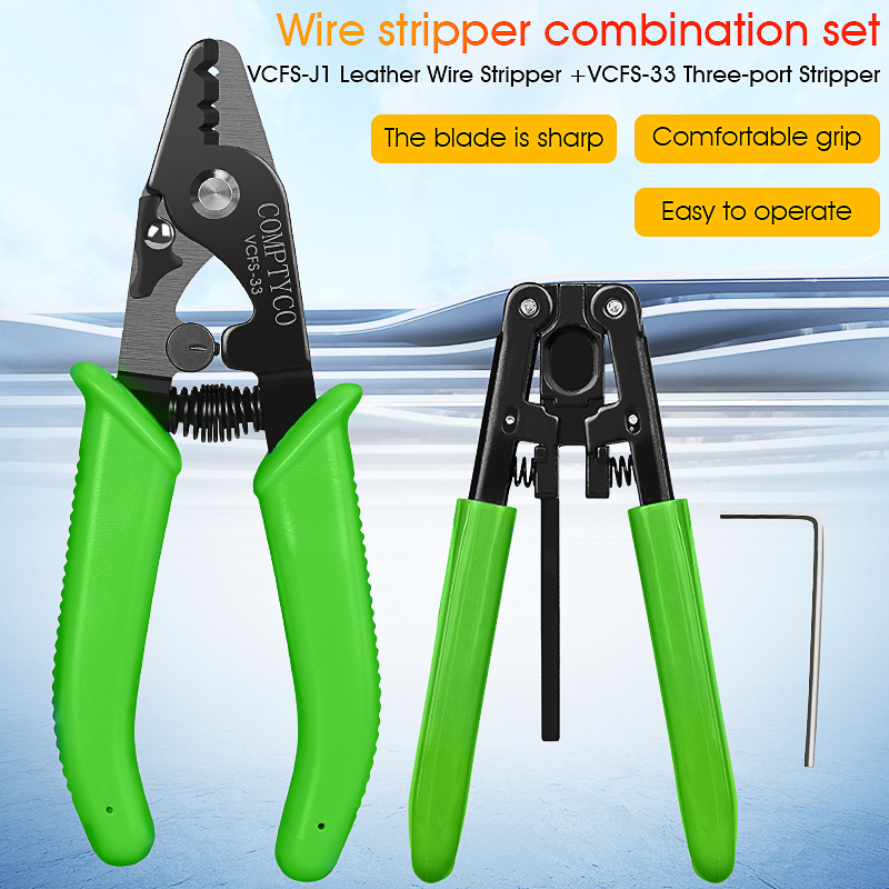 Set 2 Kìm Cắt Dây Cáp Sợi Thủ Công Màu Xanh Lá Cây Mới VCFS-33 / VCFS-J1