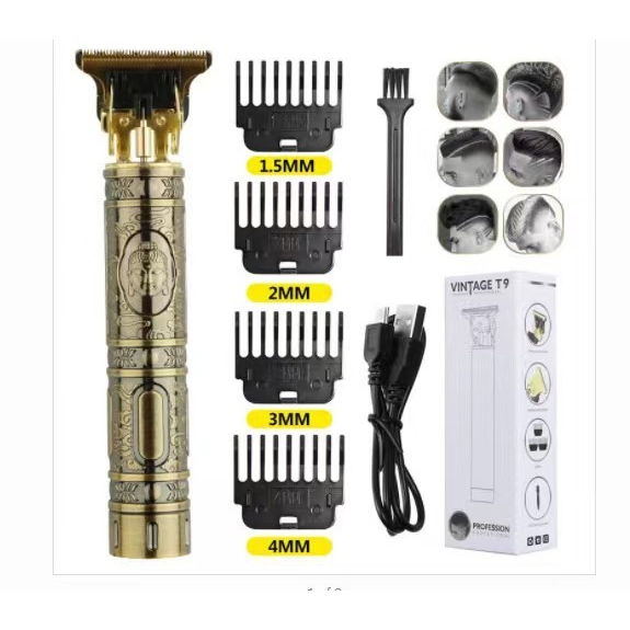 Bộ Tông Đơ Cắt Tóc T9 Dạng Nhấn Tiện Dụng Cho Gia Đình