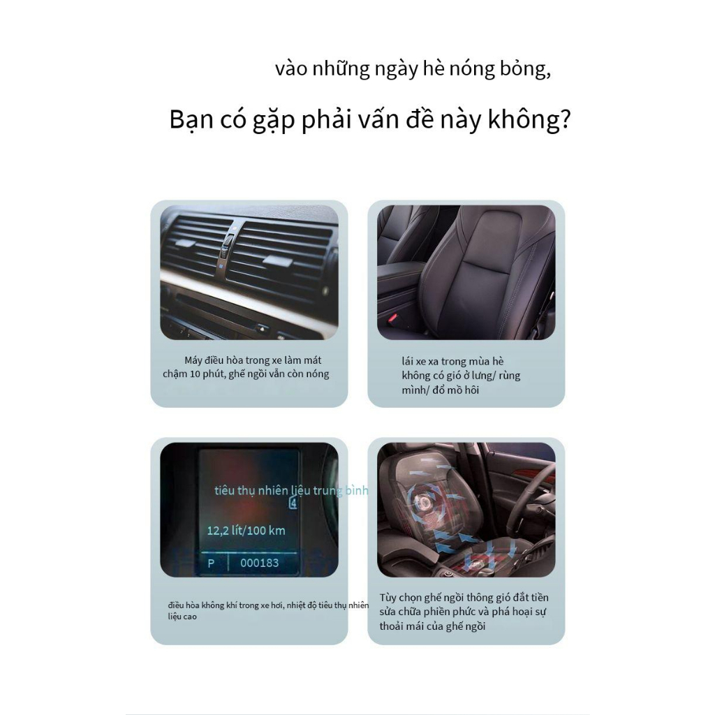 Quạt xả ghế ô tô Quạt thoát nước ô tô Quạt làm mát ô tô mùa hè Quạt làm mát ghế sau ô tô Quạt ghế sau ghế sau Quạt làm mát lưng