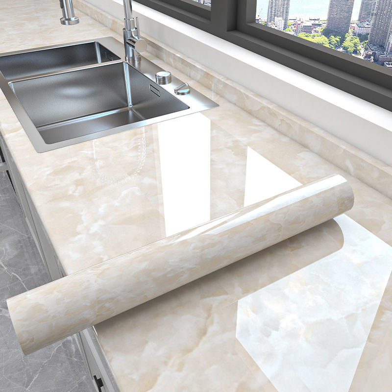 Giấy Dán Tường Họa Tiết Đá Hoa Cương Tự Dính Chống Nước Chống Ẩm Cho Nhà Bếp