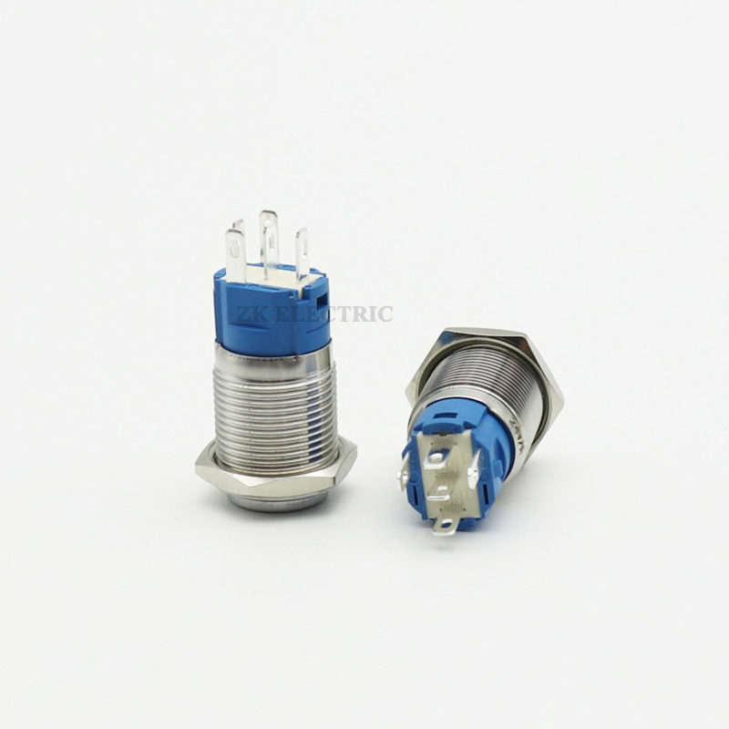 Nút Bấm Công Tắc Đèn Led 16mm 12-24V Chuyên Dụng Cho Xe Hơi / Xe Máy