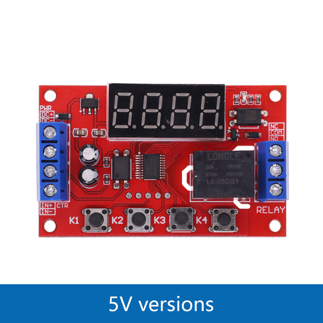 Mô Đun Rơ Le Hẹn Giờ DC 5V 12V 24V 10A 32 52 Chế Độ