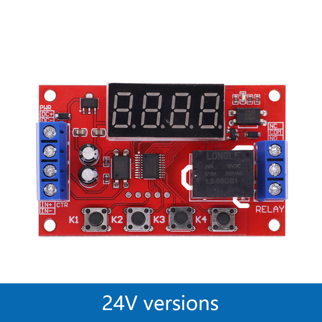 Mô Đun Rơ Le Hẹn Giờ DC 5V 12V 24V 10A 32 52 Chế Độ