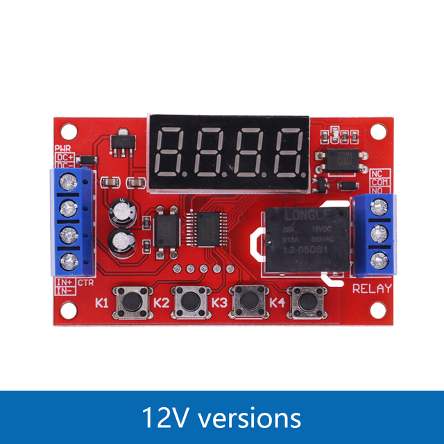 Mô Đun Rơ Le Hẹn Giờ DC 5V 12V 24V 10A 32 52 Chế Độ