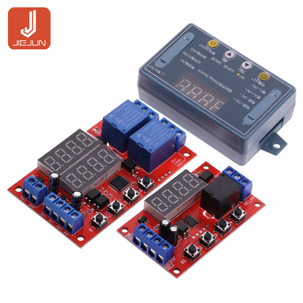 Mô Đun Rơ Le Hẹn Giờ DC 5V 12V 24V 10A 32 52 Chế Độ