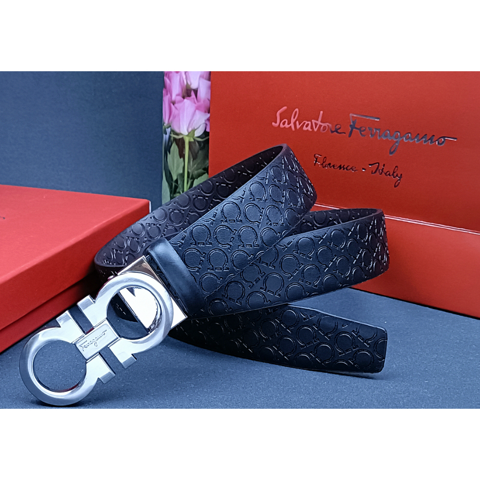 Salvatore Ferragamo Thắt Lưng Họa Tiết Móng Ngựa Độc Đáo Thời Trang Cho Nam