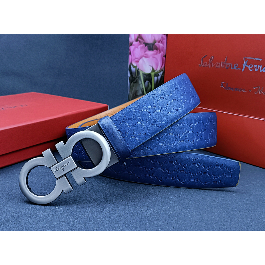 Salvatore Ferragamo Thắt Lưng Da Ngựa Philadelphia Sang Trọng Cho Nam