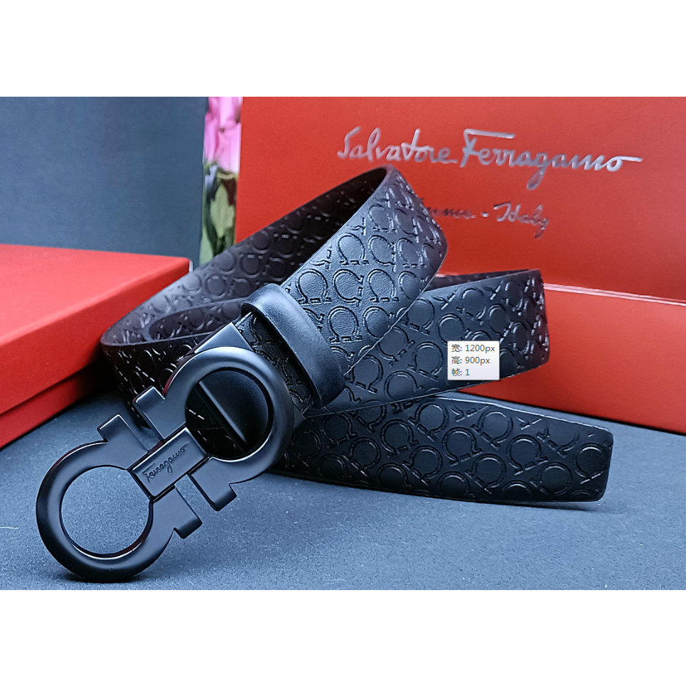 Salvatore Ferragamo Thắt Lưng Da Màu Nâu Có Khóa Thời Trang Cho Nam