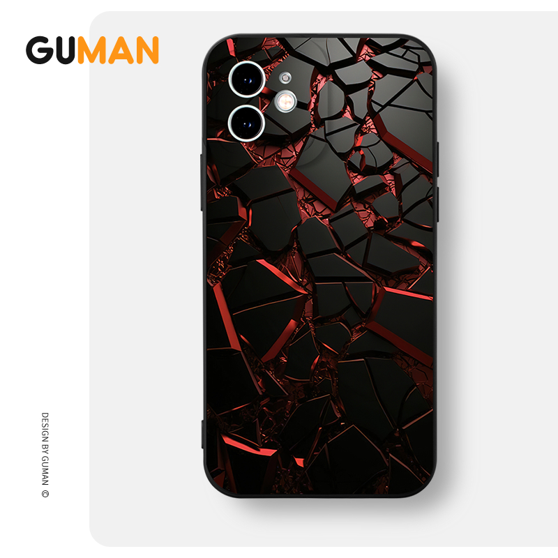 Ốp lưng GUMAN Mềm ngầu nam đen dễ thương đẹp Cho iPhone 14 13 12 11 Pro Max SE 2020 X XR XS 8 7 ip 6S 6 Plus kute XYB1631