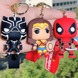 Móc khóa hình anh hùng marvel / captain america / spider man / iron man / batman / spider man cho cặp đôi