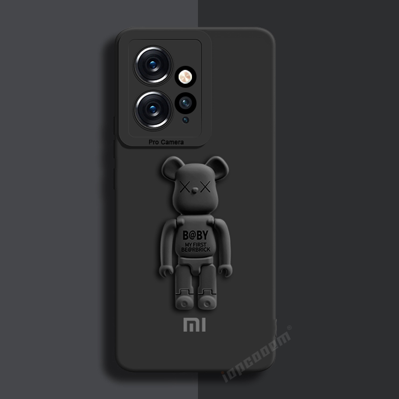 Ốp Điện Thoại Silicon Mềm Có Giá Đỡ Hình Gấu Dễ Thương Cho Xiaomi Redmi Note 12 4G 11 Pro Plus 11E 11S 5G