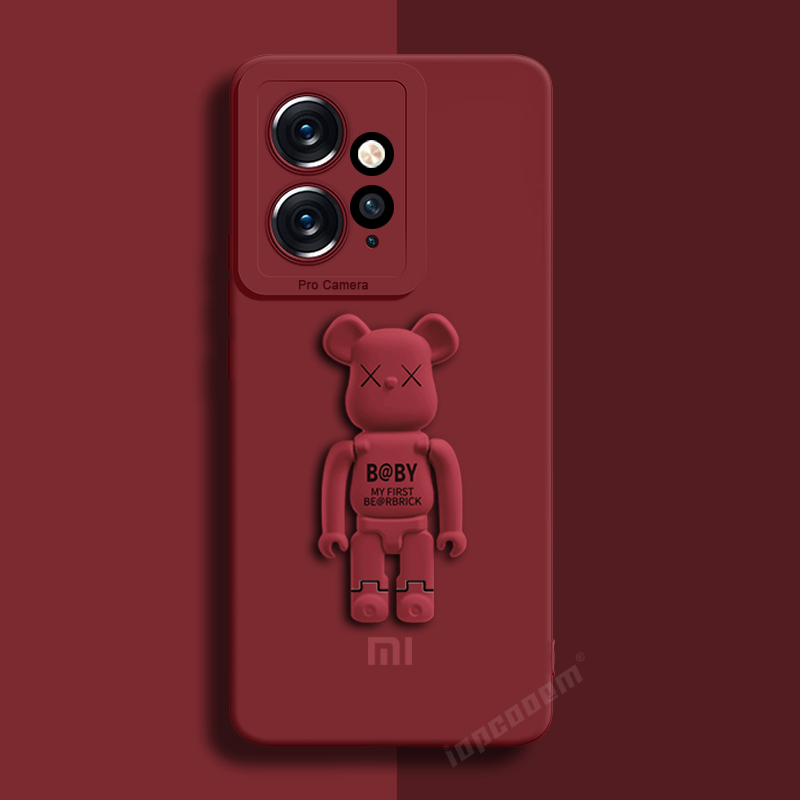 Ốp Điện Thoại Silicon Mềm Có Giá Đỡ Hình Gấu Dễ Thương Cho Xiaomi Redmi Note 12 4G 11 Pro Plus 11E 11S 5G