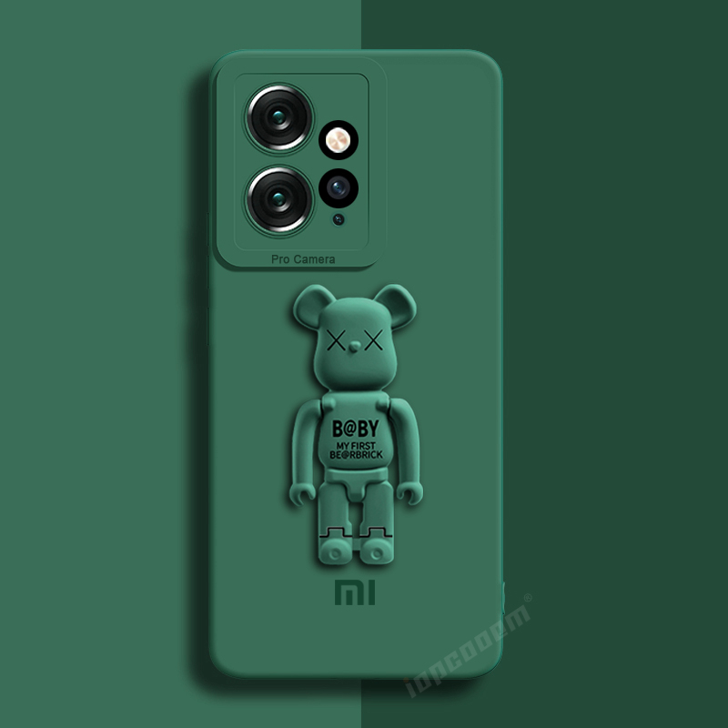 Ốp Điện Thoại Silicon Mềm Có Giá Đỡ Hình Gấu Dễ Thương Cho Xiaomi Redmi Note 12 4G 11 Pro Plus 11E 11S 5G