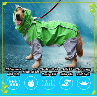 【MaoingPet】Áo Mưa Bốn Chân Cho Chó Lớn