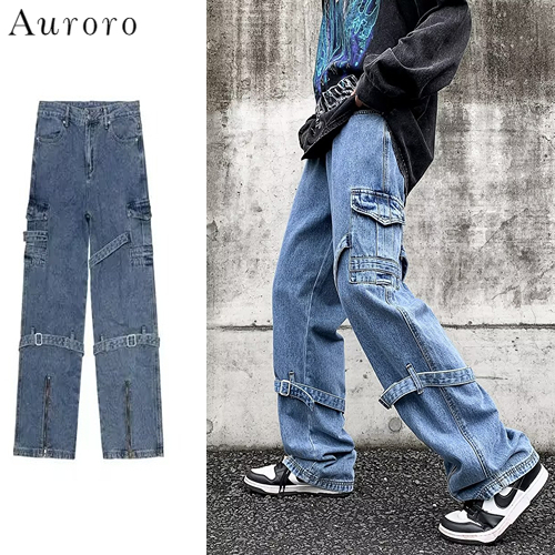 Quần jean ống rộng nam unisex Quần hiphop oversize thời trang quần jean nam đẹp from rộng quần jean bé gái
