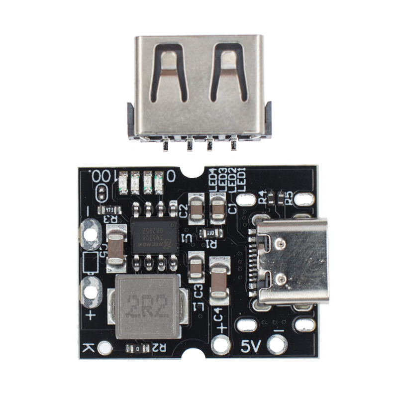 Mô Đun Sạc Pin Lithium Tăng Áp USB Type-C 5V 2A Màn Hình LED Hiển Thị