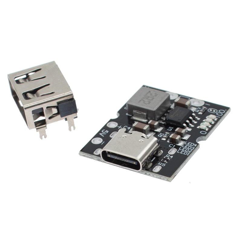 Mô Đun Sạc Pin Lithium Tăng Áp USB Type-C 5V 2A Màn Hình LED Hiển Thị