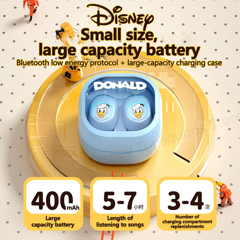 Tai Nghe Nhét Tai Bluetooth 5.2TWS Âm Thanh Sống Động Chống Nước Phong Cách Disney