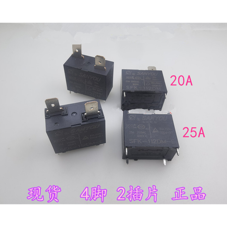 Rơ Le Điện Tử Mini SFK-112DM SFK-112DM-E SFK-112DM-12V 4 Chấu 20A 25A