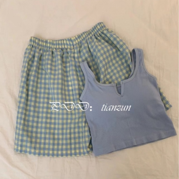 Bộ đồ ngủ FDS zhhb với áo không tay thời trang mùa hè dễ thương cho nữ (Có bán lẻ)