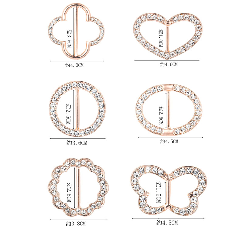 1 Nút Thắt Lưng Hình Tròn / Trái Tim Đính Đá / Ngọc Trai Đa Năng Trang Trí Áo Sơ Mi / Khăn Choàng / Thắ