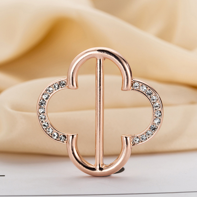 1 Nút Thắt Lưng Hình Tròn / Trái Tim Đính Đá / Ngọc Trai Đa Năng Trang Trí Áo Sơ Mi / Khăn Choàng / Thắ