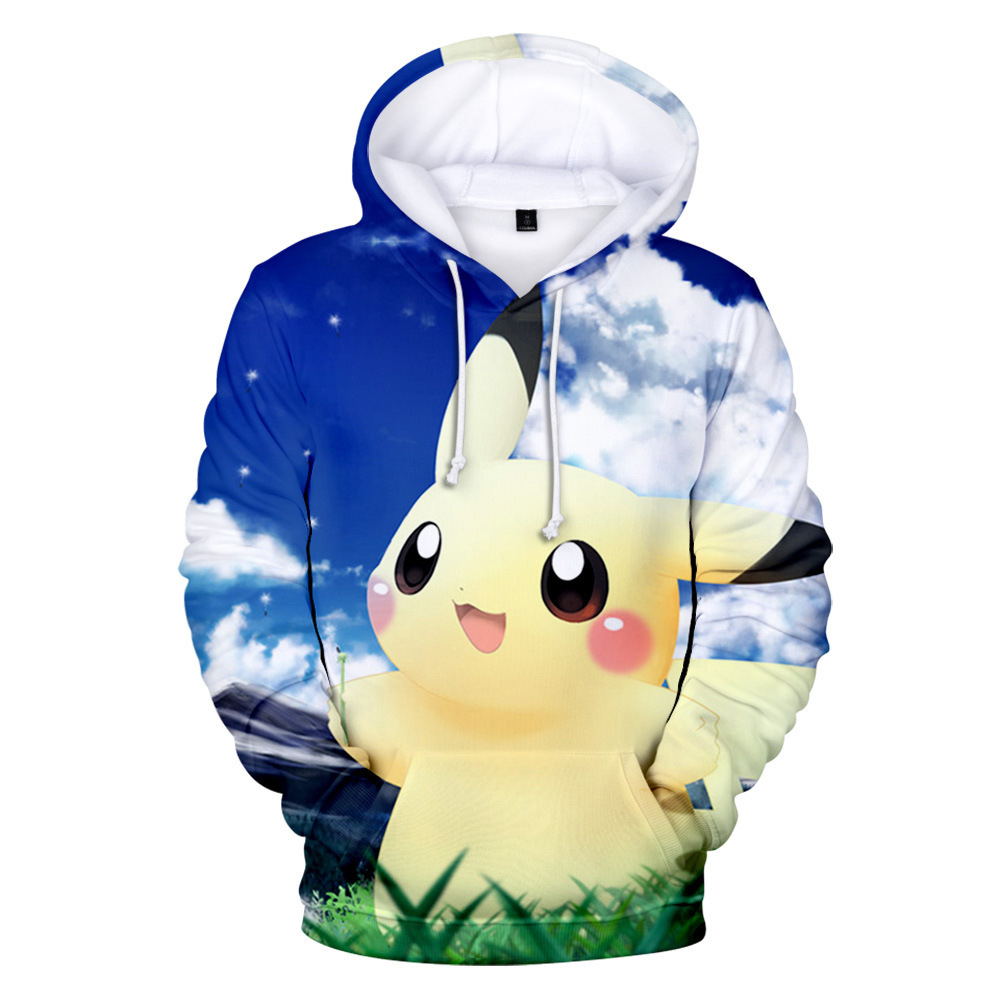 Áo Khoác Hoodie In Hình Hoạt Hình Pokemon Cho Bé