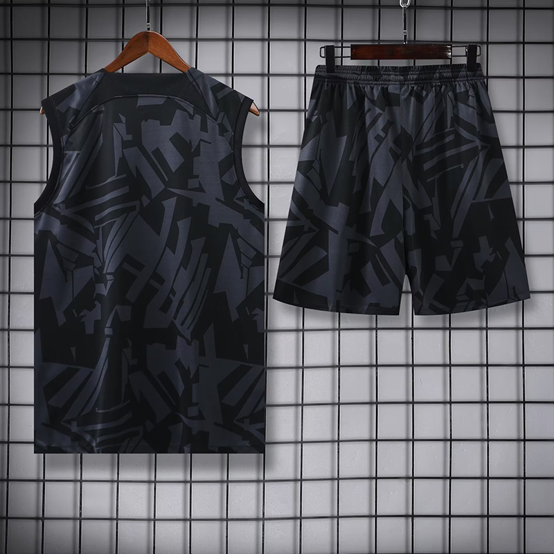 Bộ Quần Áo Bóng Đá Màu Đen Size S-2XL 2023-24 Paris