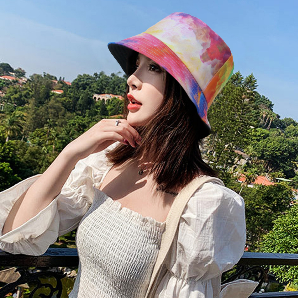 Nón Bucket bằng cotton tiện dụng cho nam và nữ Mũ Bucket vành cụp