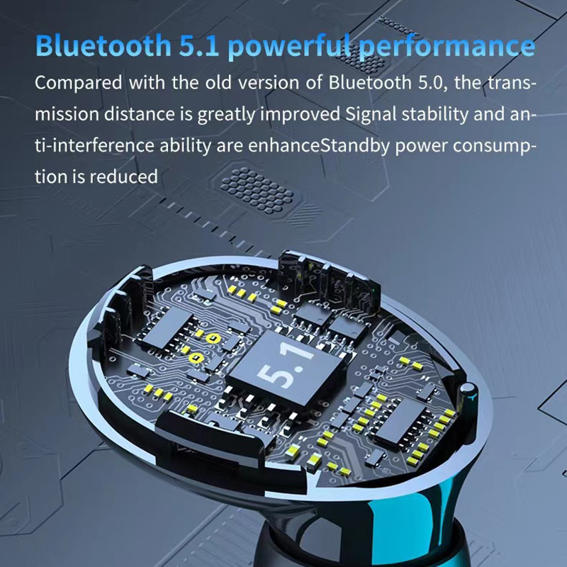 Tai Nghe Không Dây M10 TWS 5.1 Bluetooth 9D Âm Thanh HiFi Có Đèn LED Và Mic