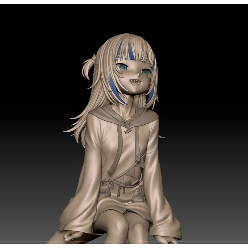 Mô Hình Gawr Gura Tỉ Lệ 1 / 7 Hololive Bằng Nhựa Resin Không Sơn Độc Đáo