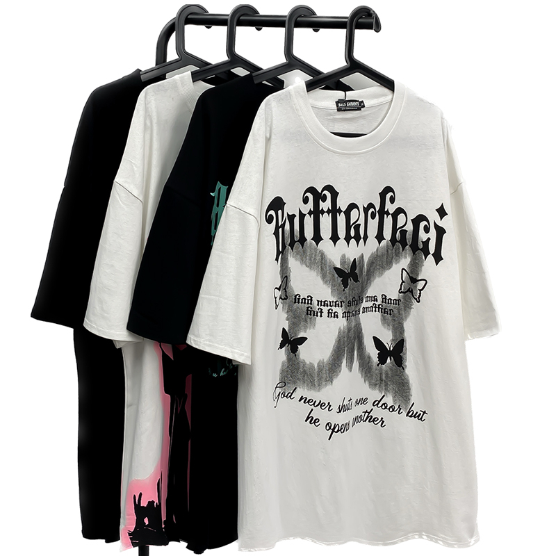 Áo Thun Cotton Ngắn Tay Dáng Rộng In Họa Tiết Thời Trang Mùa Hè Dành Cho Nam Và Nữ