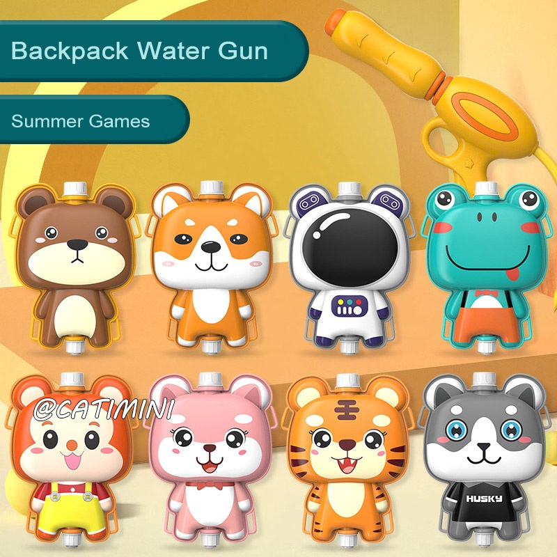 CATIMINI Ba Lô Hoạt Hình 3D Có Vòi Phun Nước Cho Bé Chơi Khi Đi Biển