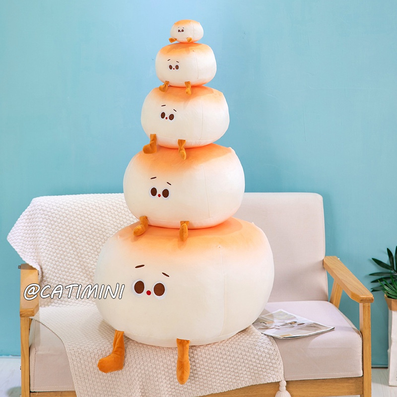 CATIMINI Gối Nhồi Bông Hình Bánh Bao Hấp Siêu Mềm Mại Đáng Yêu