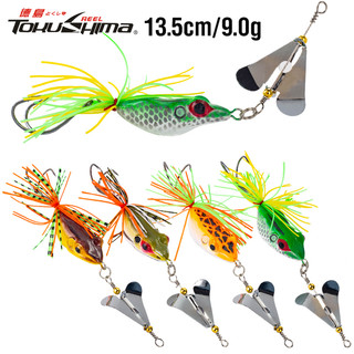 Mồi câu cá giả tokushima hình ếch 3D mềm 13.5cm / 9g