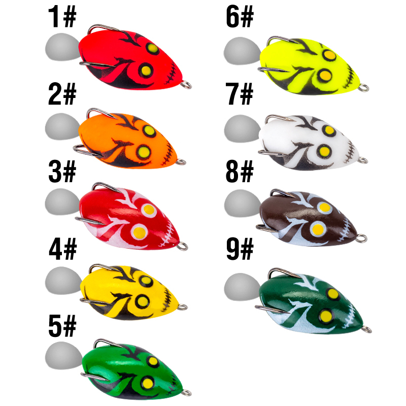 1 Mồi Câu Cá Giả Hình Ếch Nhảy Múa Mềm Mini 9 Màu 4cm / 6g